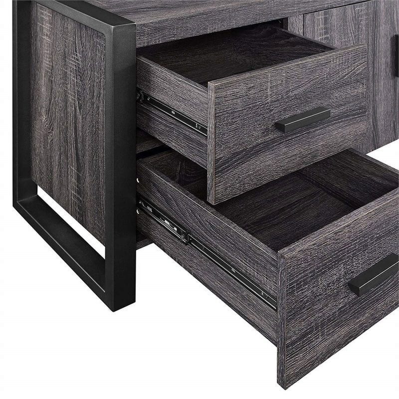 Pemberly Row 70"Modern TV Stand Console in Charcoal Gray - Image 6