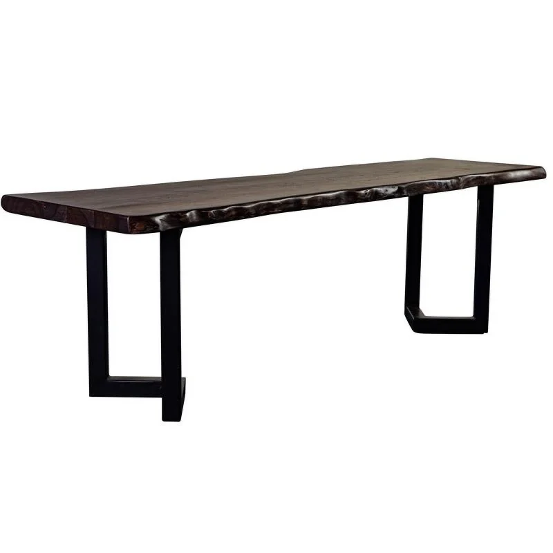 Porter Designs Manzanita Solid Sheesham Wood Dining Bench - Gray - Image 9