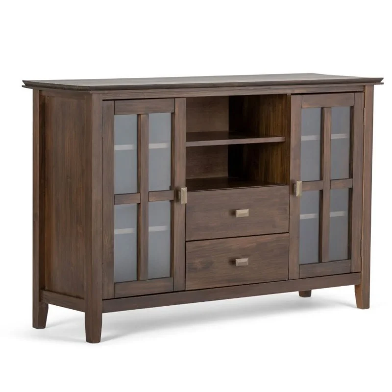 Pemberly Row 53"Tall TV Stand in Natural Aged Brown