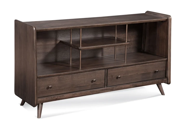 Wallace Wood Media Console in Brown