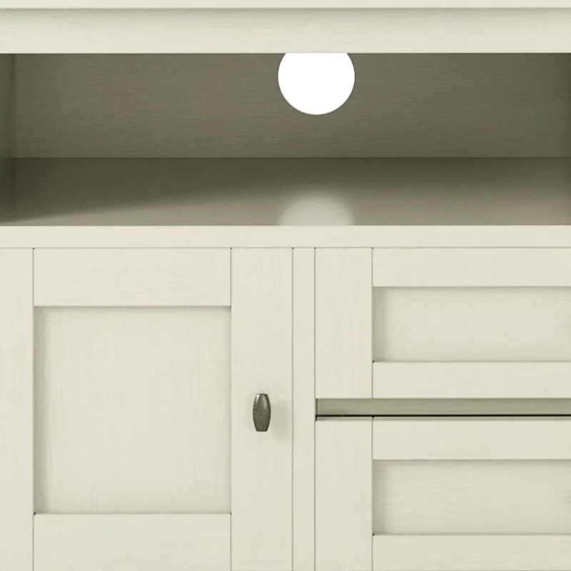 Simpli Home Warm Shaker TV Media Stand in Antique White - Image 9