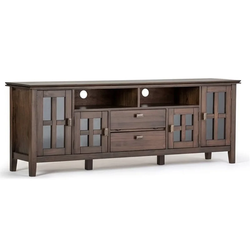 Pemberly Row 72"TV Stand in Natural Aged Brown - Image 2